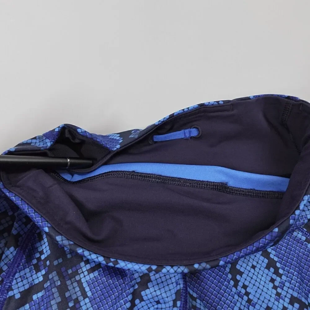 Lululemon Speed Tight IV Womens 2 Blue‎ Mini Ziggy Snake Full-On Athleisure